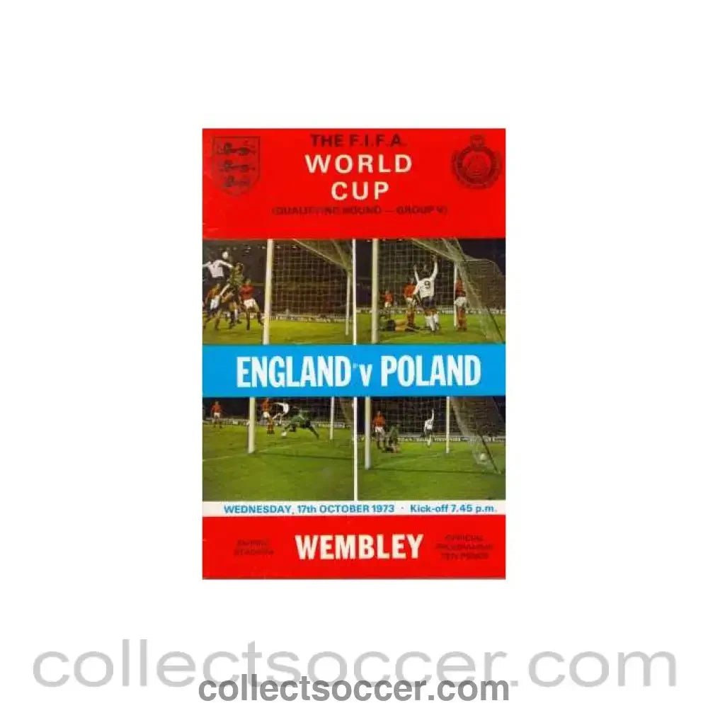 1973 England V Poland Programme 17/10/1973 - Collect Soccer