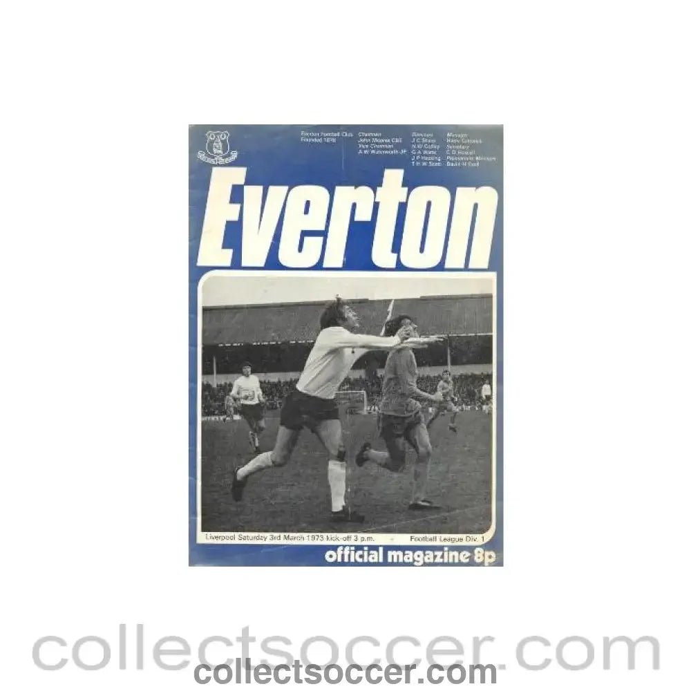 1973 - Everton v Liverpool official programme 03/03/1973 - Collect Soccer