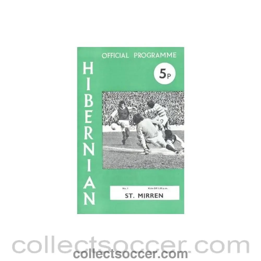 1973 - Hibernian v St. Mirren official programme 28/07/1973 Drybrough Cup - Collect Soccer