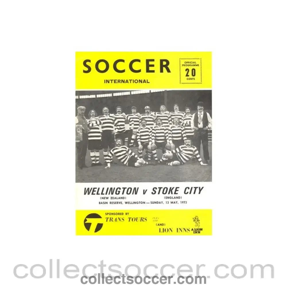 1973 - In New Zealand - Wellington New, Zealand v Stoke City official programme 13/05/1973. Very Rare! - Collect Soccer