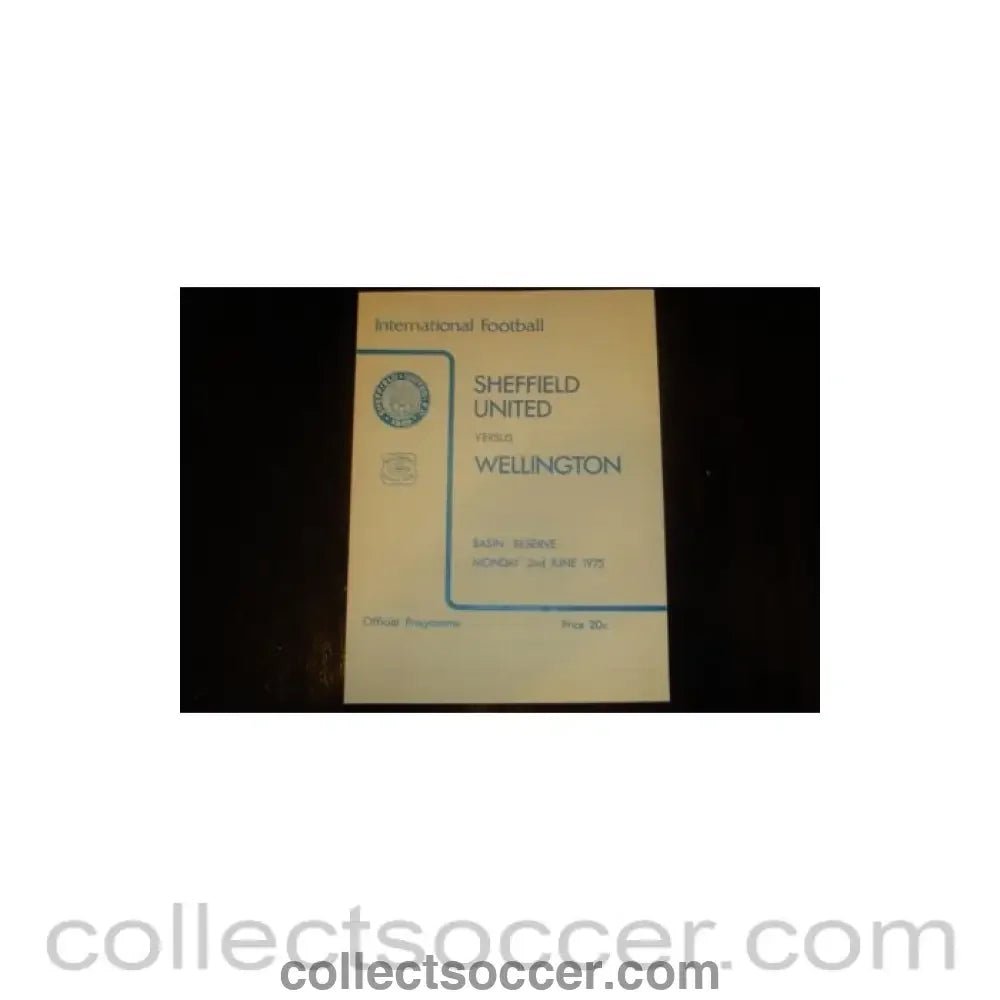 1975 - In New Zealand - Wellington, New Zealand v Sheffield United official programme 02/06/1975 - Collect Soccer