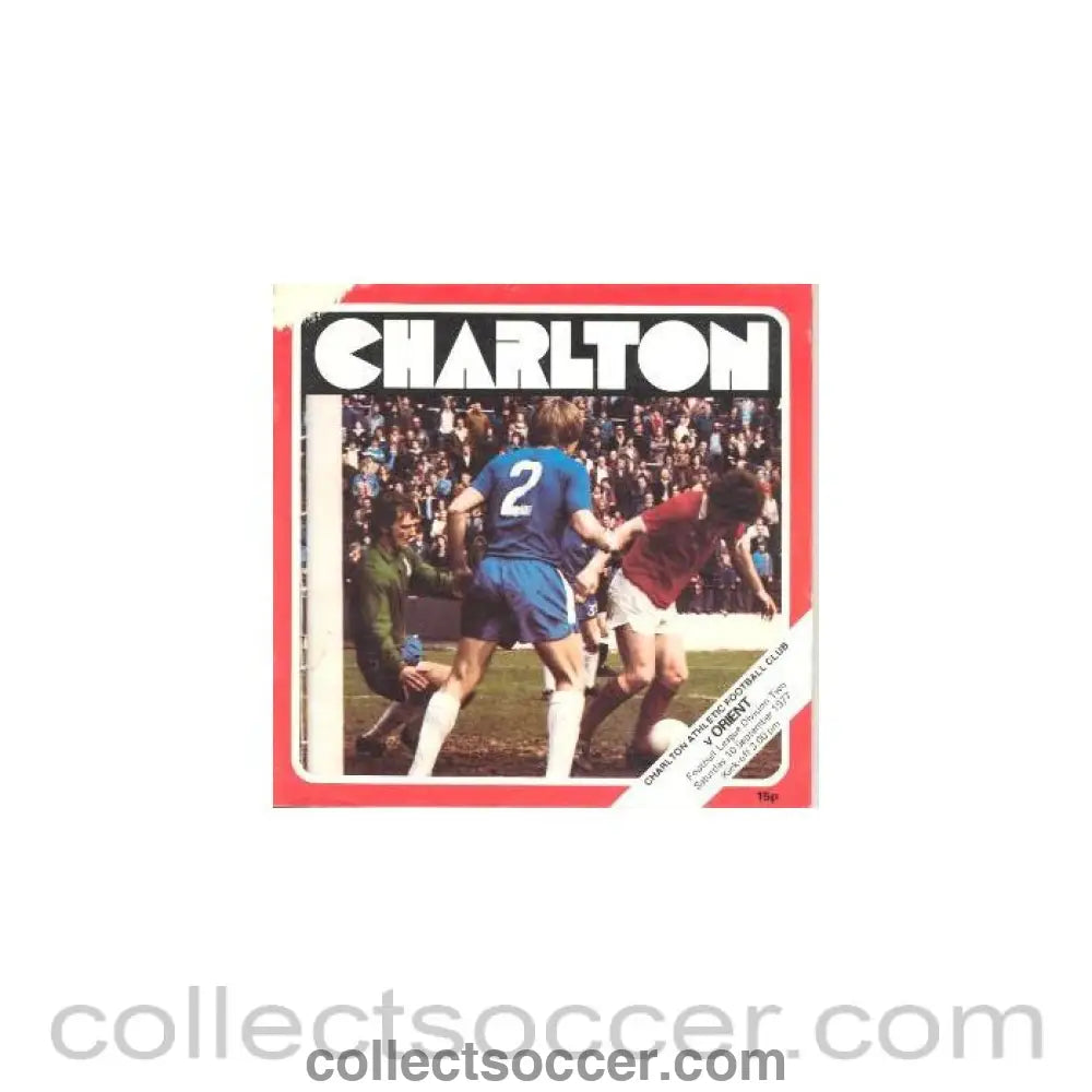 1977 - Charlton Athletic v Leyton Orient official programme 10/09/1977 Football League
