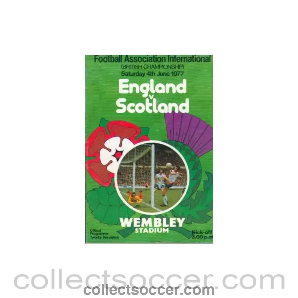 1977 England V Scotland Programme 04/06/1977 - Collect Soccer