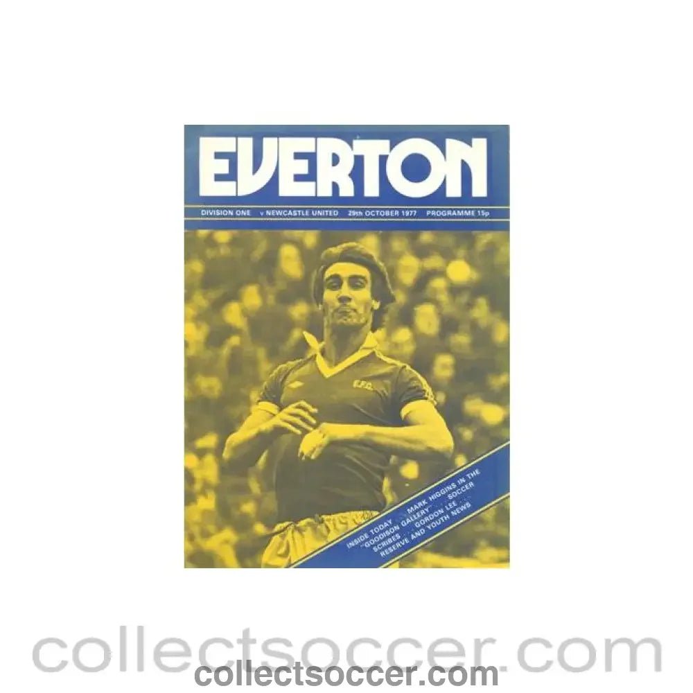 1977 - Everton v Newcastle United official programme 29/10/1977 Football League - Collect Soccer