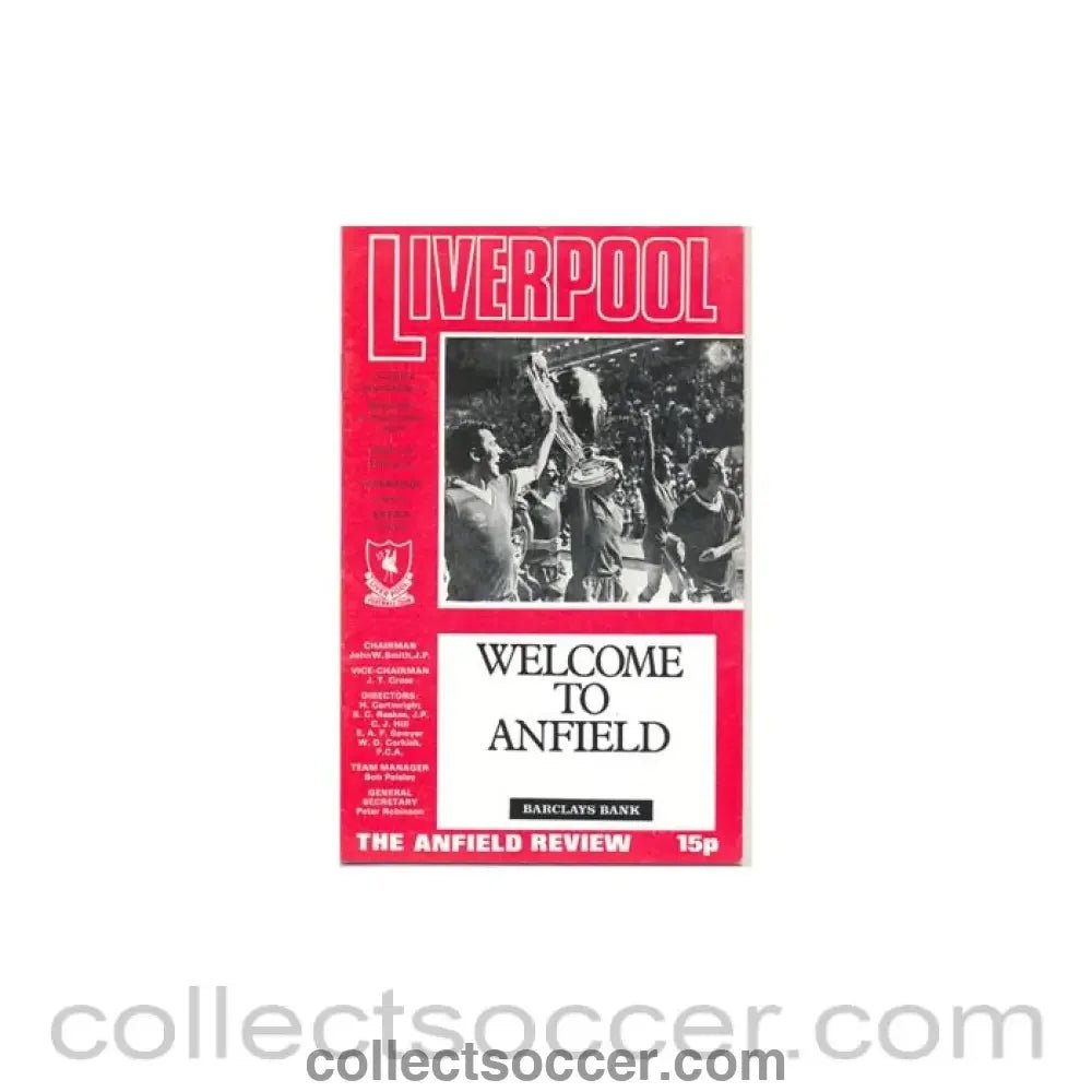 1977 - Liverpool v Aston Villa official programme 05/11/1977 - Collect Soccer