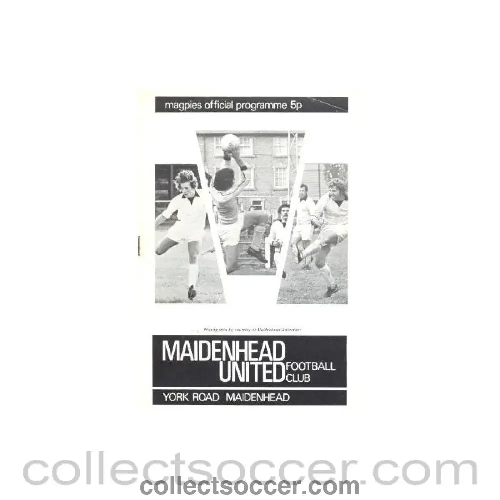 1977 - Maidenhead v Staalkameratene official programmes 31/03/1977 Friendly - Collect Soccer