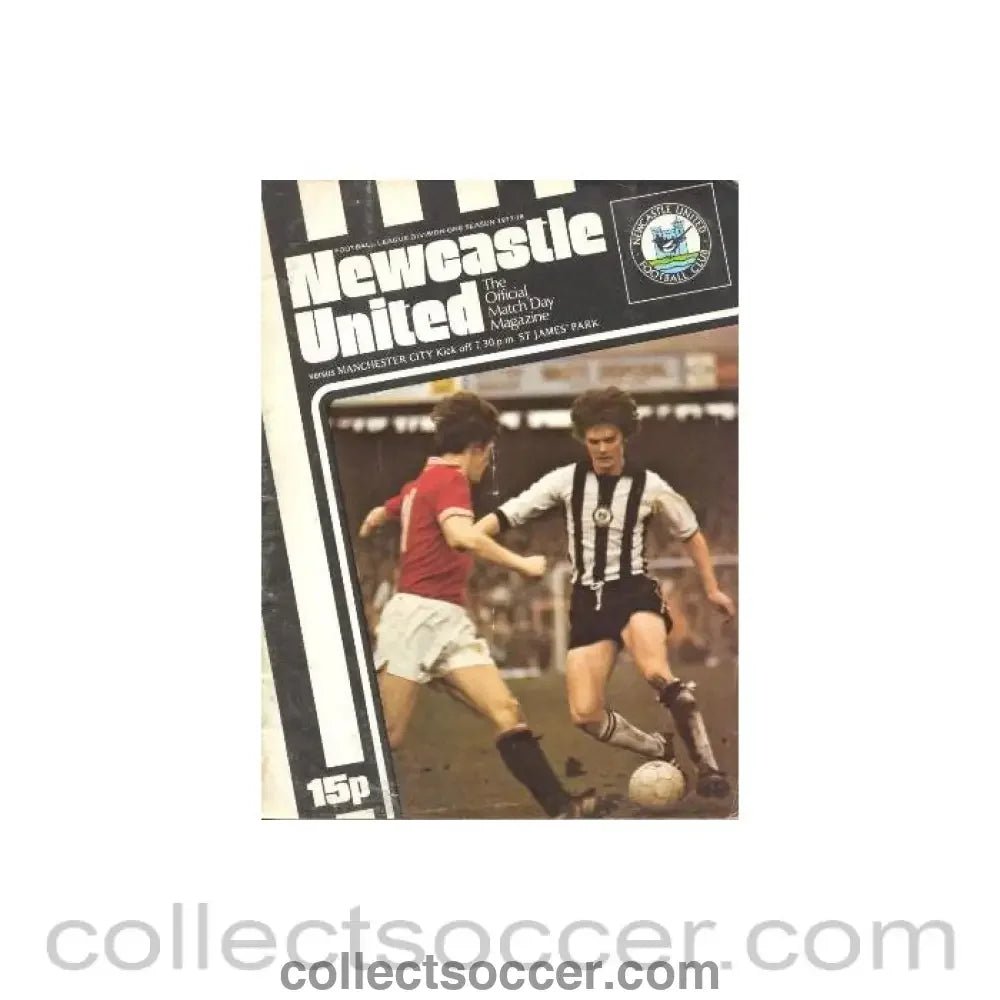 1977 - Newcastle United v Manchester City official programme 26/12/1977 Football League - Collect Soccer