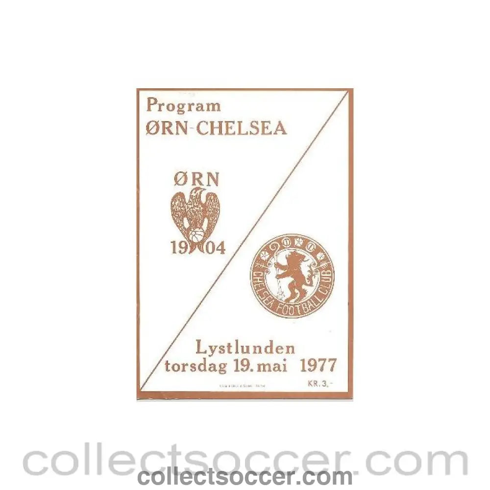 1977 - ORN v Chelsea official programme 19/05/1977