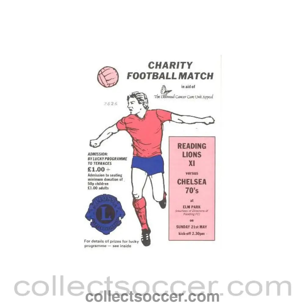 1977 - Reading Lions XI v Chelsea 70’s official programme probably of season 1977-78