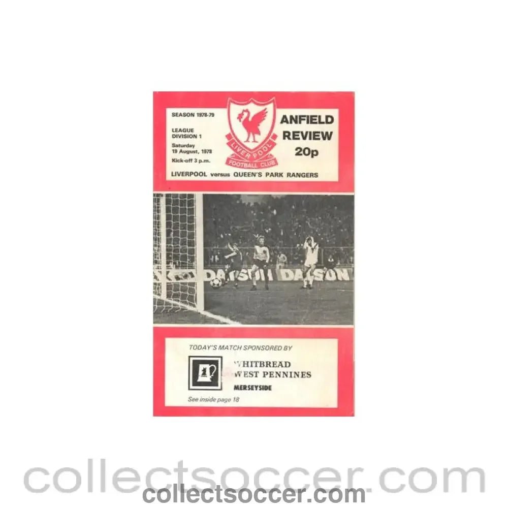 1978 - Liverpool v Queen's Park Rangers official programme 19/08/1978 Football League - Collect Soccer
