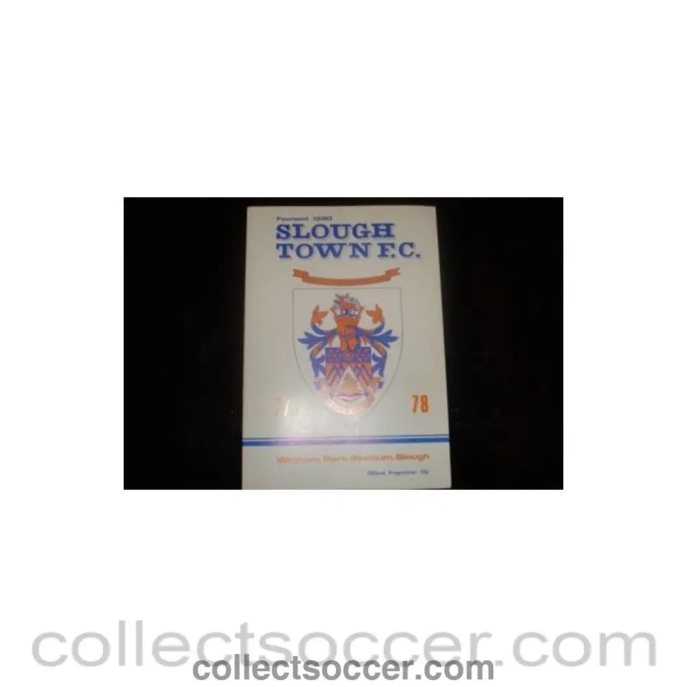 1978 - Slough Town v Arminia GEA Wanne e.V., Germany official programme of 1978, Semi - Professional International - Collect Soccer