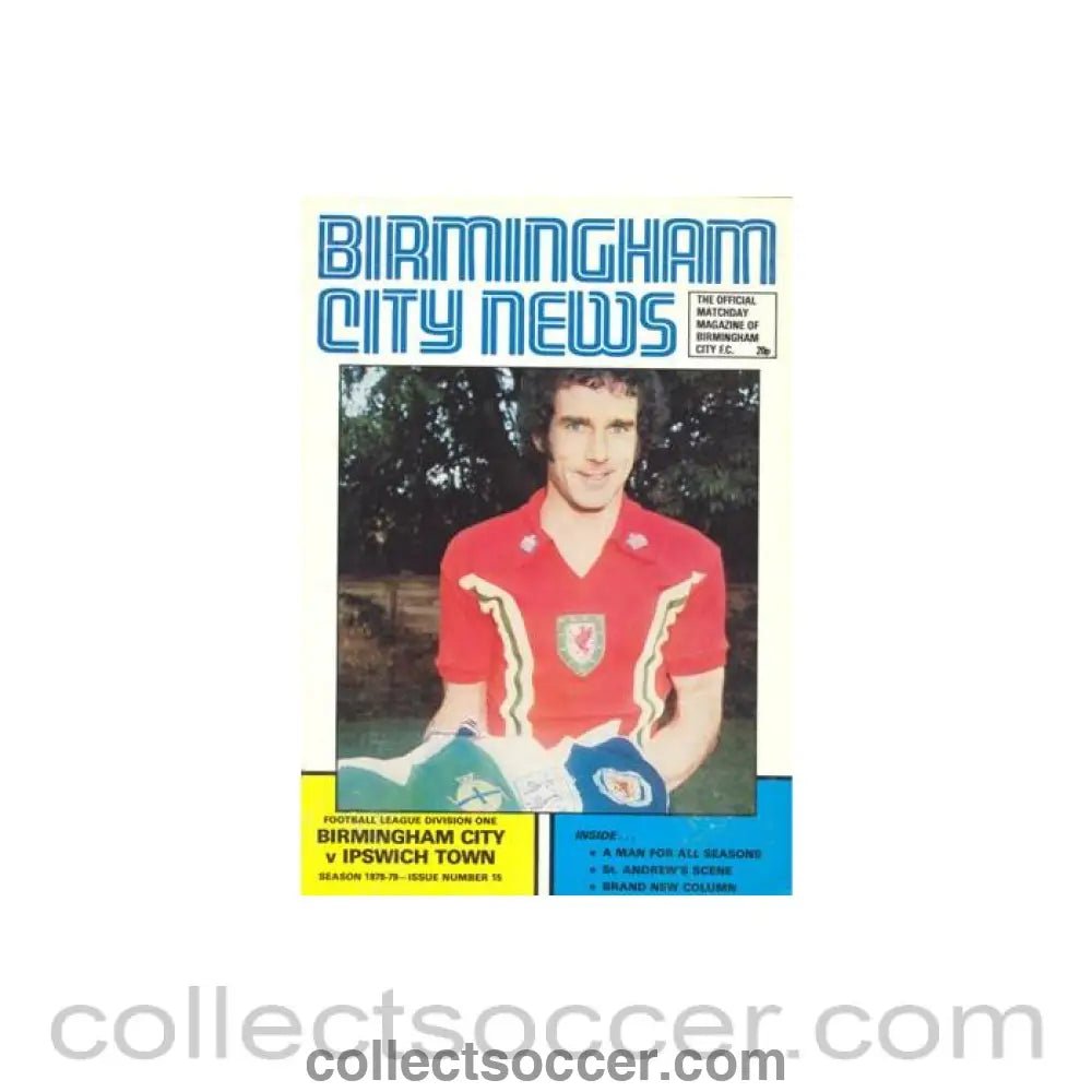 1979 - Birmingham City v Ipswich Town official programme 03/04/1979 Football League - Collect Soccer