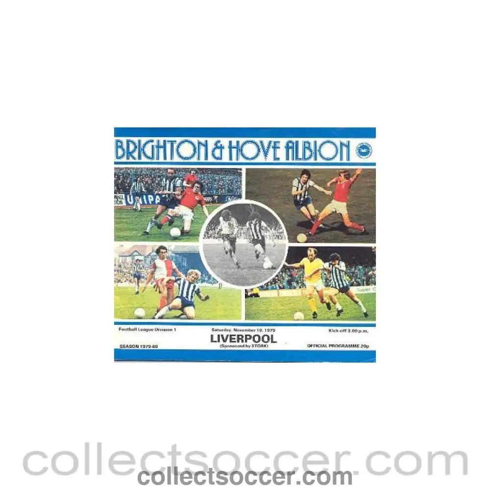 1979 - Brighton & Hove Albion v Liverpool official programme 10/11/1979 - Collect Soccer
