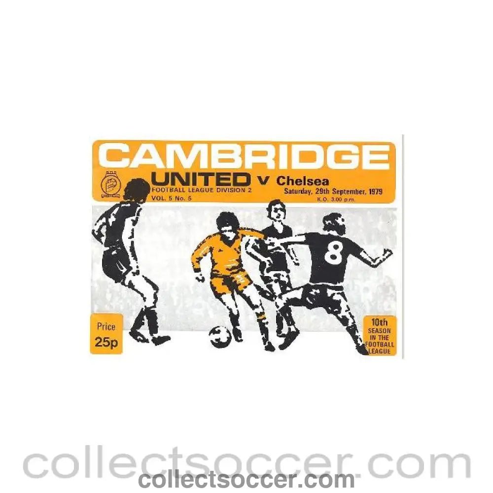 1979 - Cambridge United v Chelsea football programme 29/09/1979 - Collect Soccer
