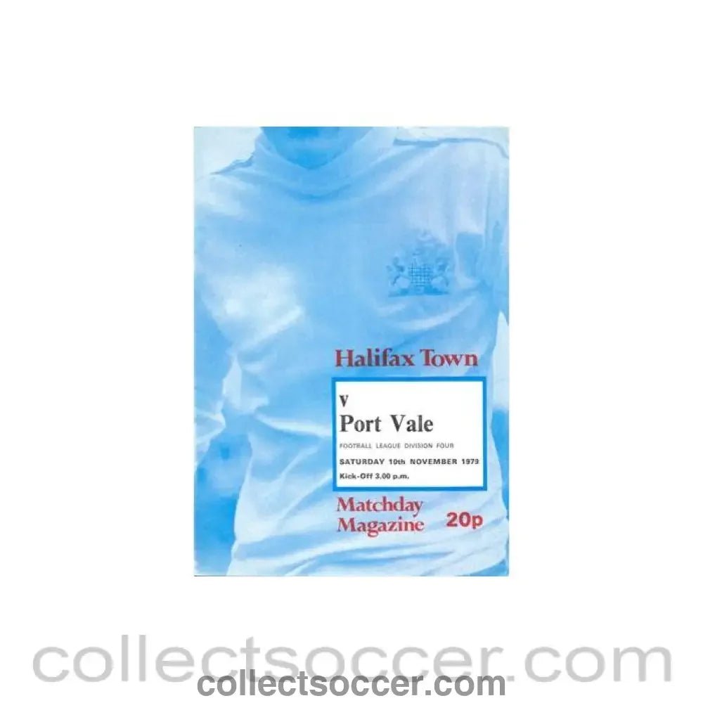 1979 - Halifax Town v Port Vale official programme 10/11/1979 Football League - Collect Soccer