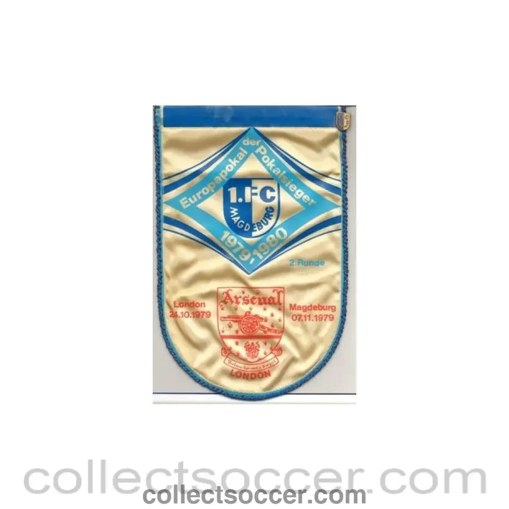 1979 - Match Pennant given by Magdeburg East Germany to Arsenal 07/11/1979