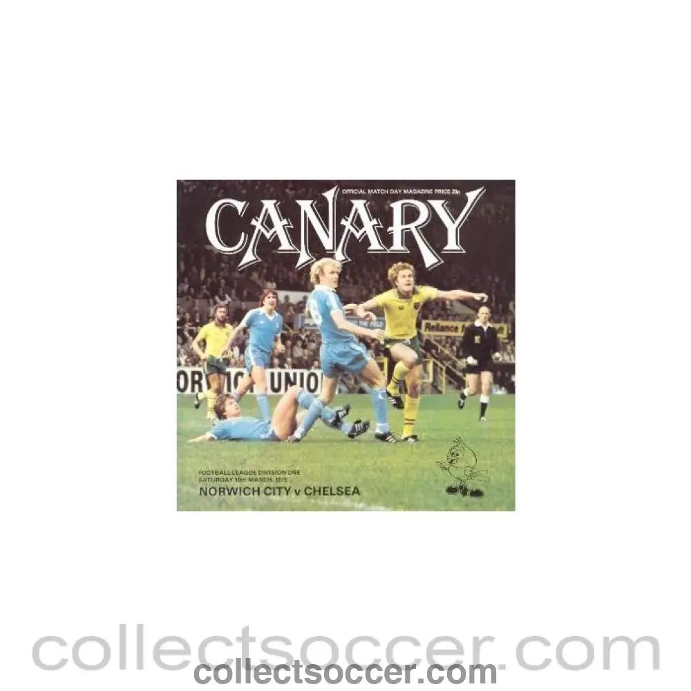 1979 - Norwich City vChelsea official programme 10/03/1979 - Collect Soccer