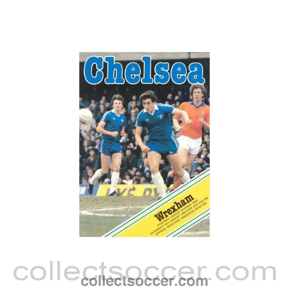 1980 - Chelsea v Wrexham official programme 16/08/1980 - Collect Soccer