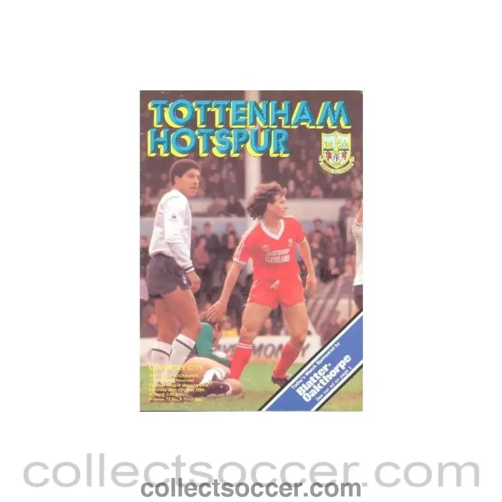 1980 - Tottenham Hotspur v Coventry City official programme 25/10/1980 Football League - Collect Soccer