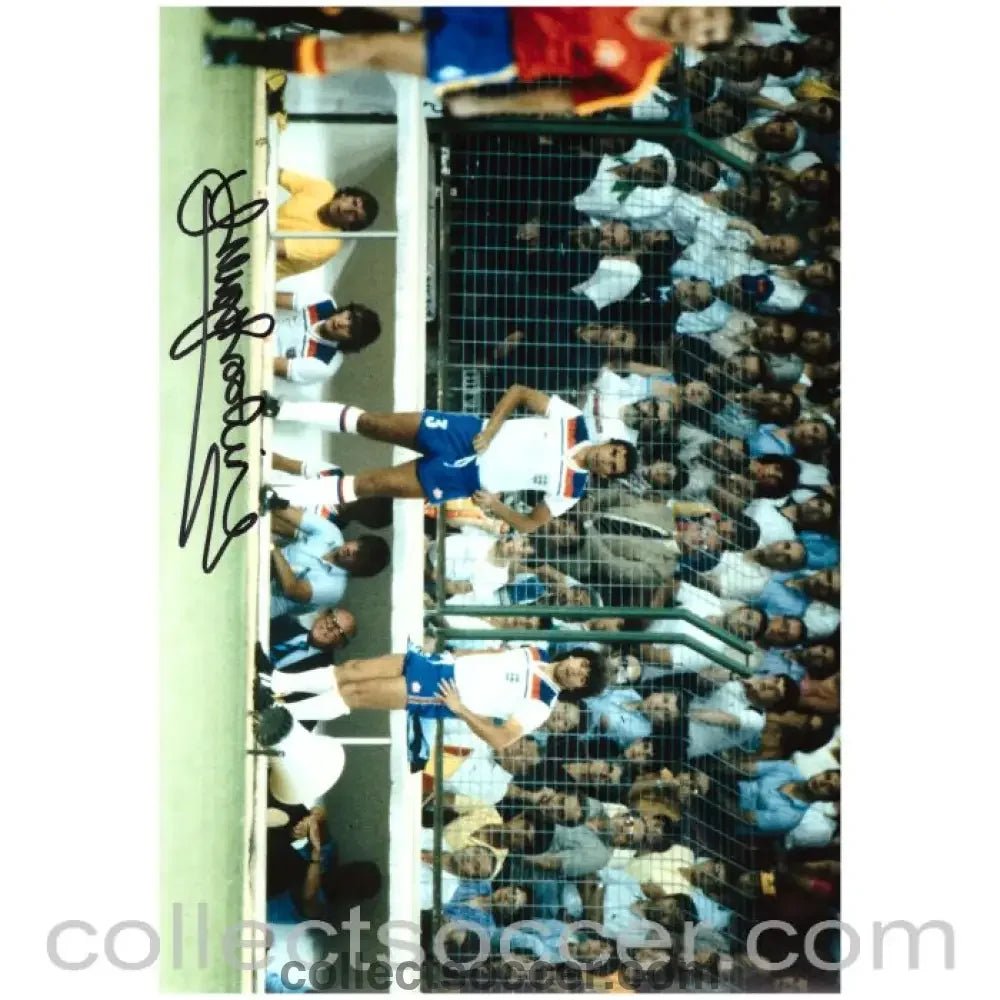 1982 - England - Trevor Brooking Autographed World Cup 1982 Photo - Collect Soccer
