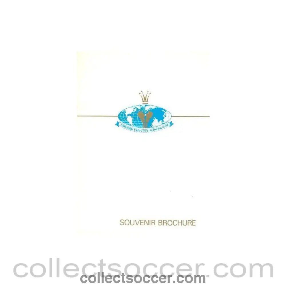 1983 - Yorkshire Executive Sporting Club souvenir brochure and menu 24/01/1983 - Collect Soccer
