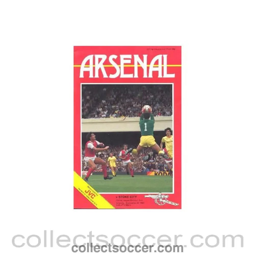 1984 - Arsenal v Stoke City official programme 22/09/1984 Canon League - Collect Soccer