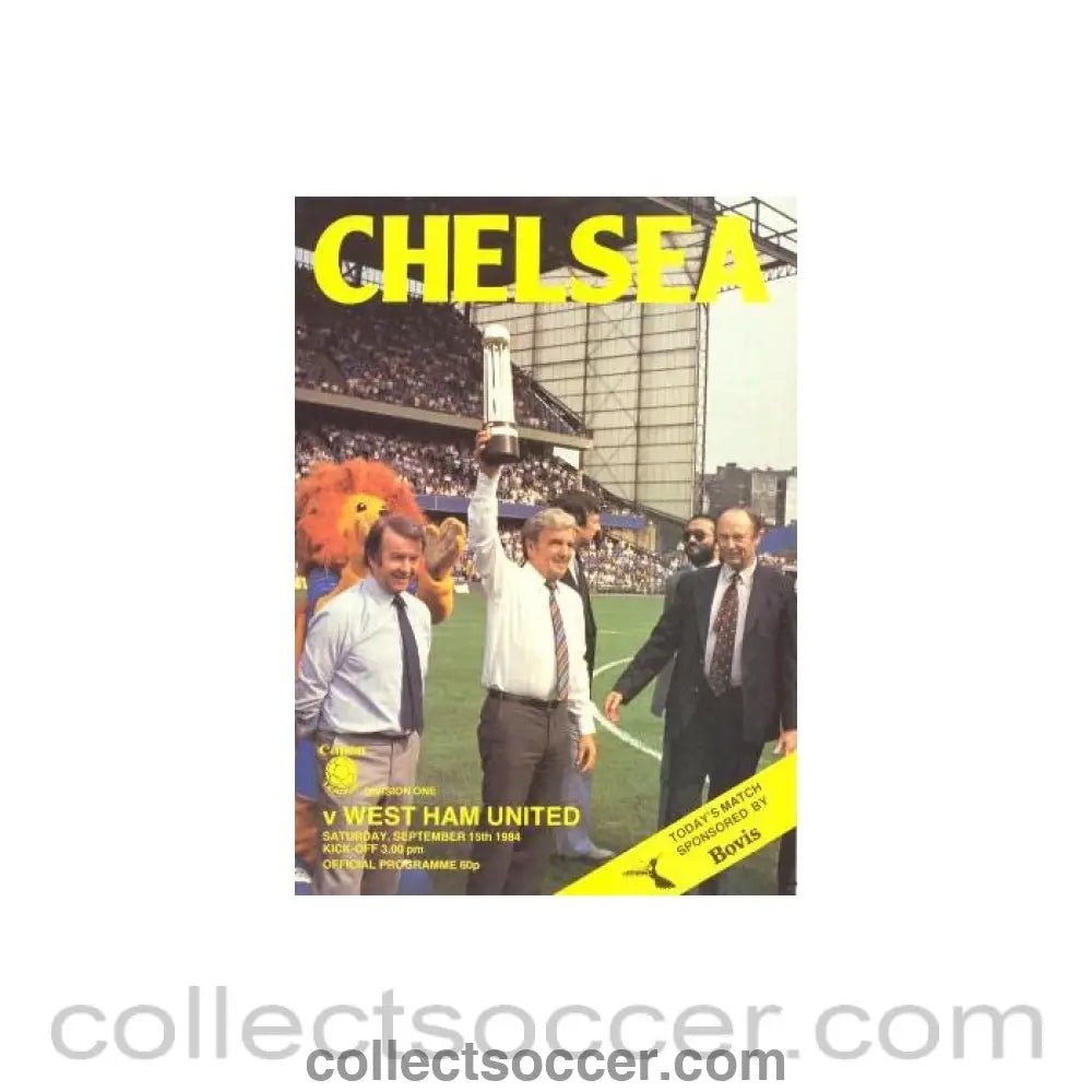 1984 - Chelsea v West Ham United official programme 15/09/1984 - Collect Soccer
