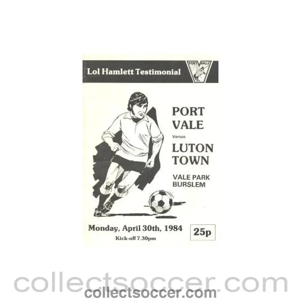 1984 - Port Vale v Luton Town official programme 30/04/1984 - Collect Soccer