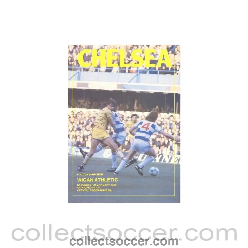 1985 - Chelsea v Wigan Athletic official programme 05/01/1985, - Collect Soccer