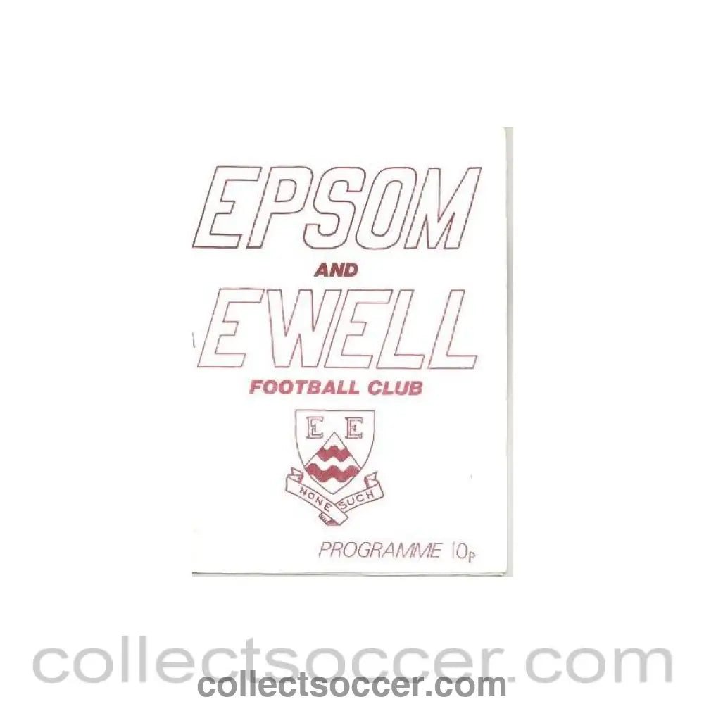 1985 - Epsom and Ewell vChelsea XI official programme 03/08/1985 - Collect Soccer
