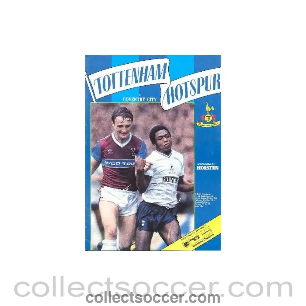 1985 - Tottenham Hotspur v Coventry official programme 04/05/1985 Canon League - Collect Soccer
