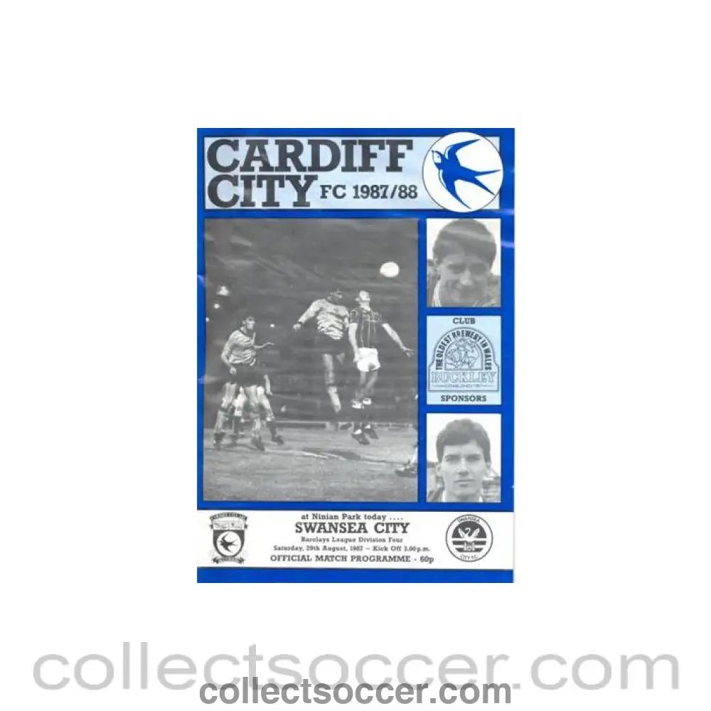 1987 - Cardiff City v Swansea City official programme 29/08/1987 Football League - Collect Soccer