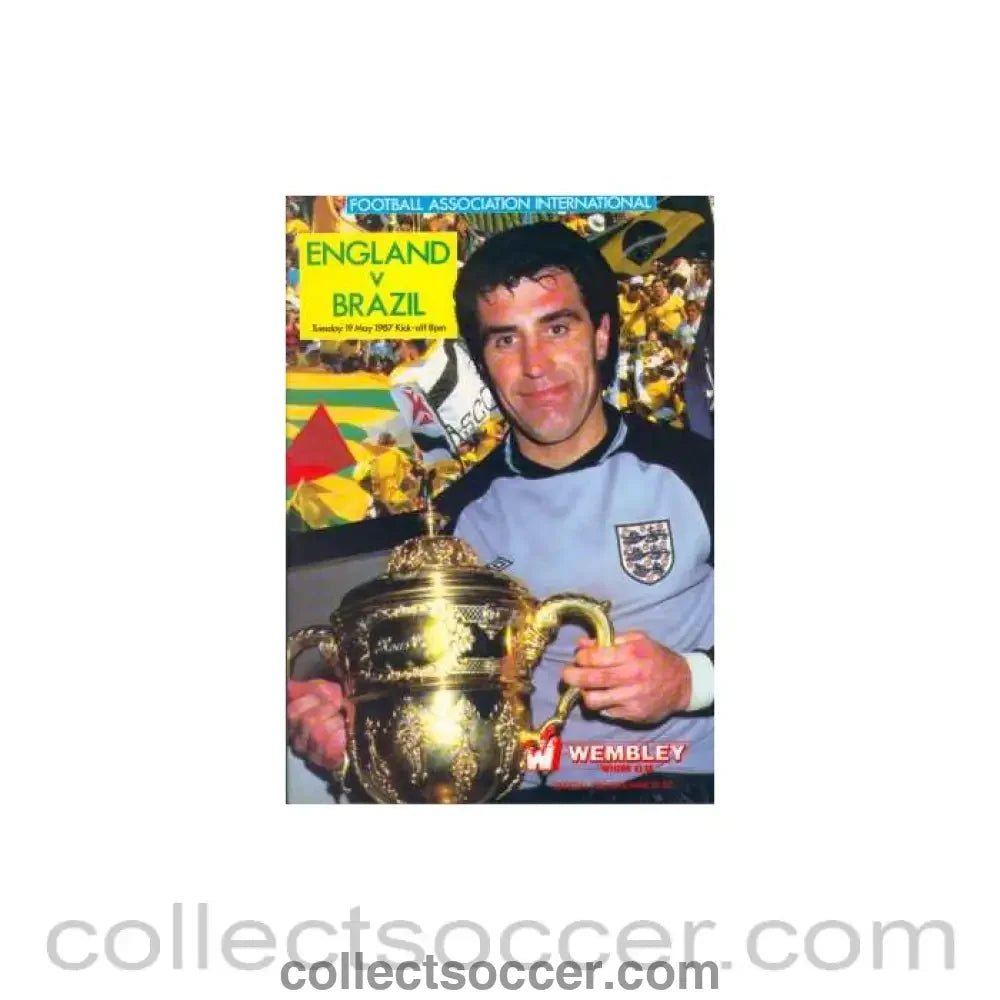 1987 England V Brazil Programme 19/05/1987 - Collect Soccer
