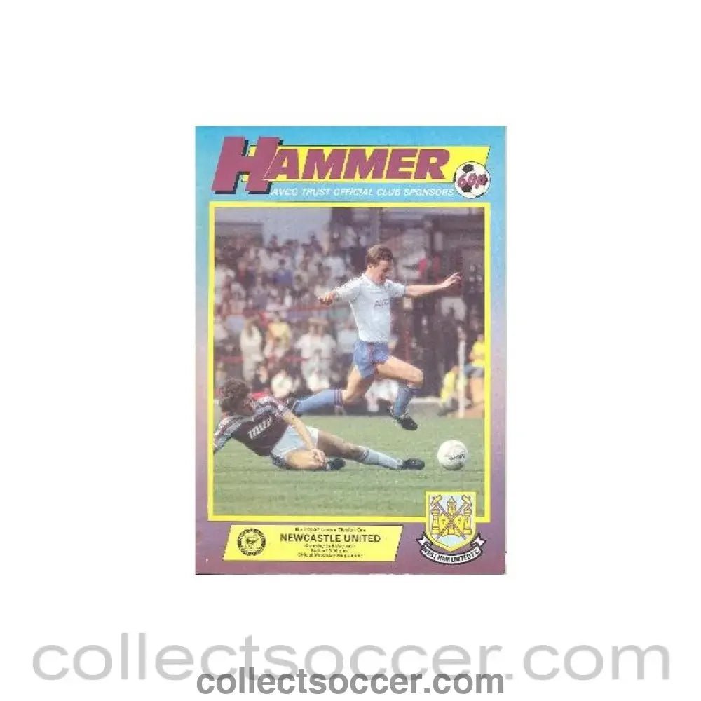1987 - West Ham United v Newcastle United official programme 02/05/1987 League Cup - Collect Soccer