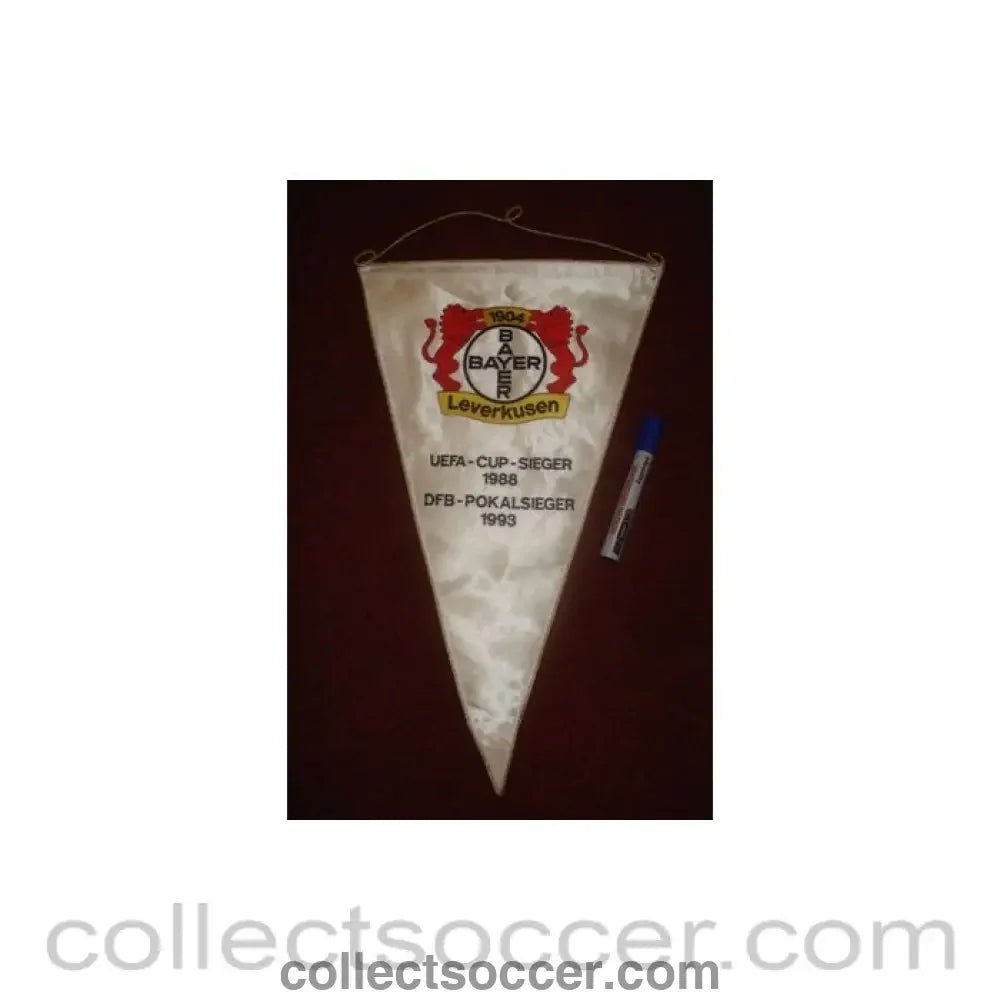 1988 - Bayern Leverkusen - UEFA Cup Winner 1988 and German Football Union Winner 1993 pennant - Collect Soccer