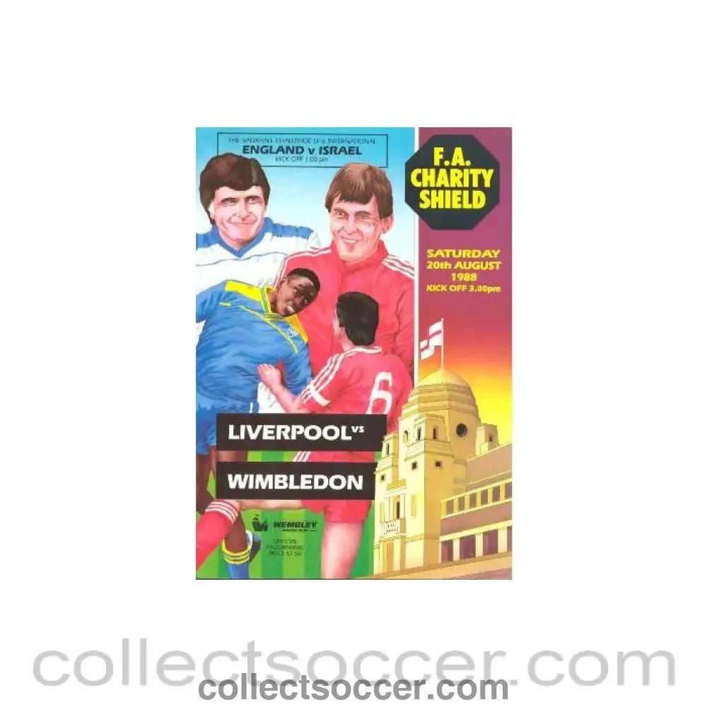 1988 Charity Shield Official Programme Liverpool v Wimbledon 20/08/1988 - Collect Soccer