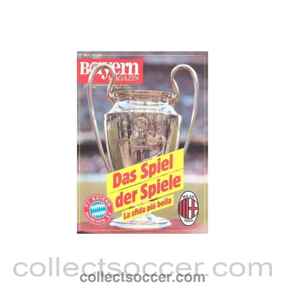 1990 Bayern Magazine European Cup Special Issue of Bayern Munich Football Club about the match Bayern Munich v Milan