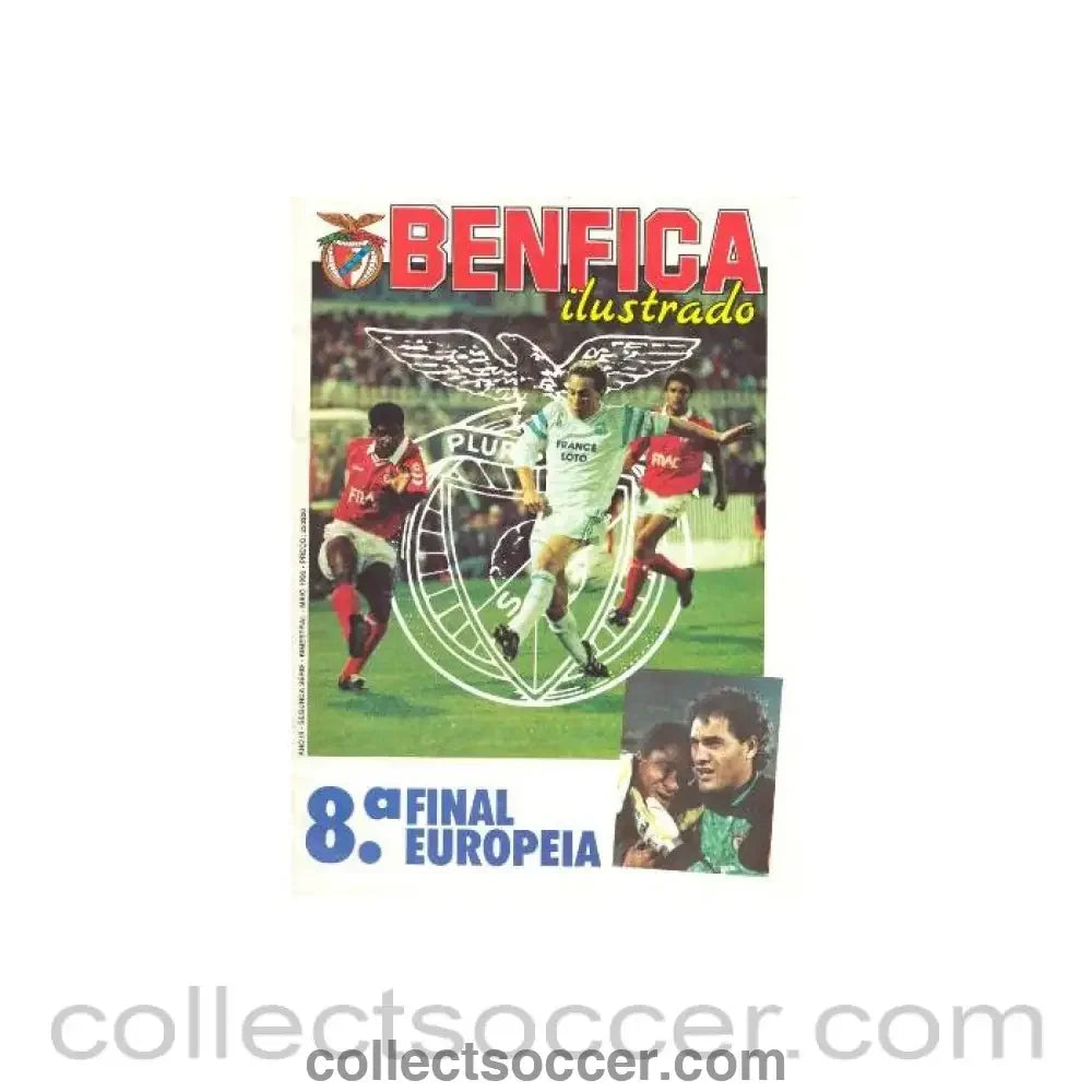 1990 European Cup Final Milan v Benfica Official Programme Very Rare Portugese issue