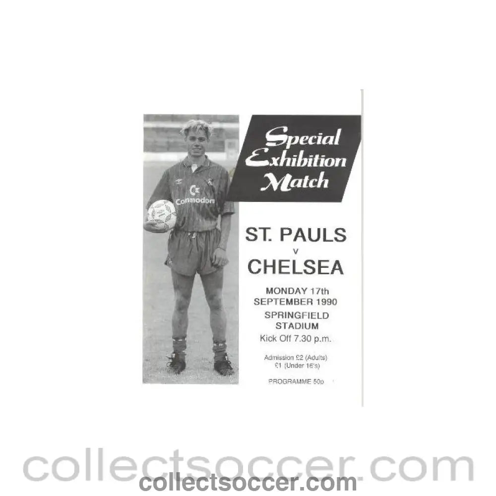 1990 - St. Pauls v Chelsea official programme 17/09/1990