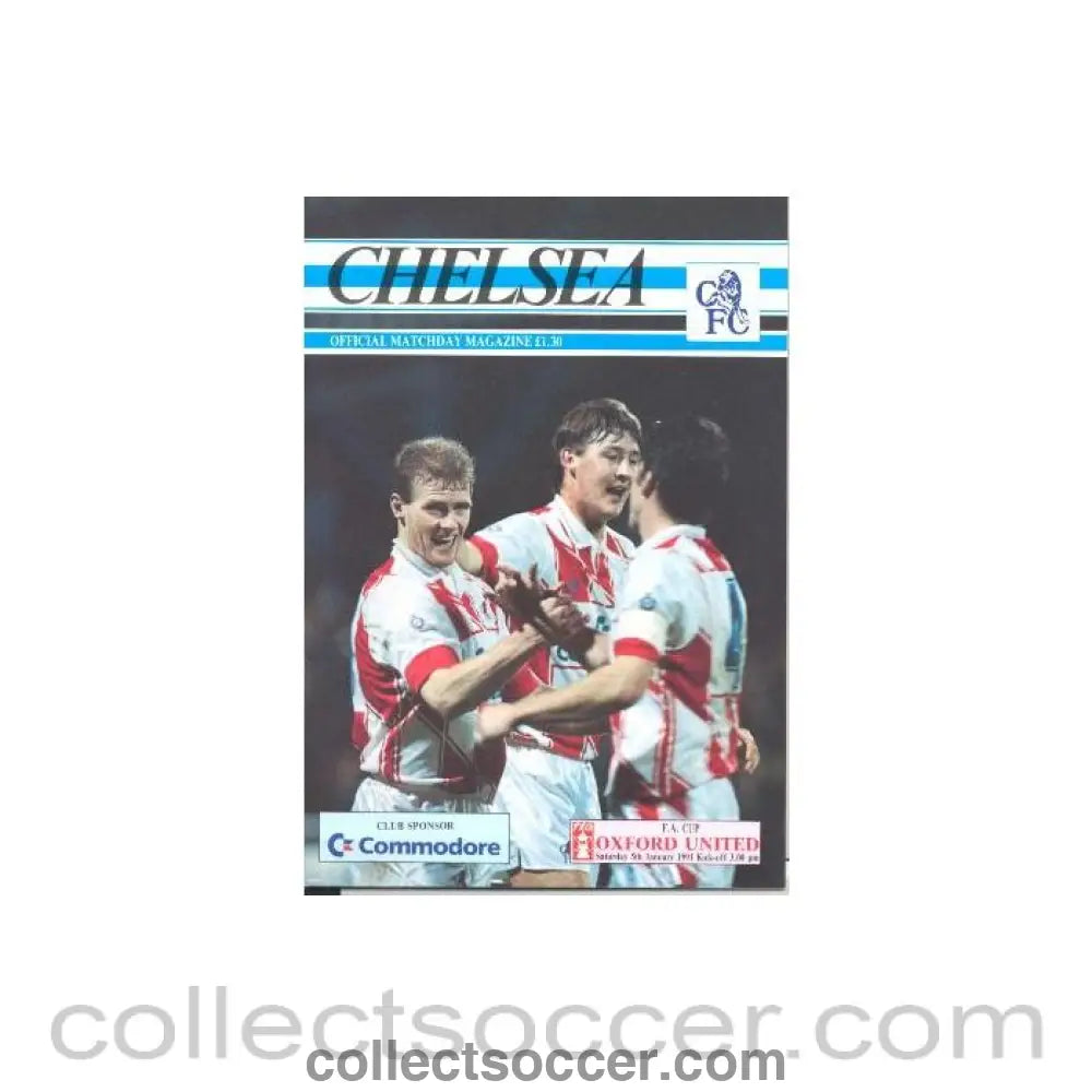 1991 - Chelsea v Oxford United official programme 05/01/1991