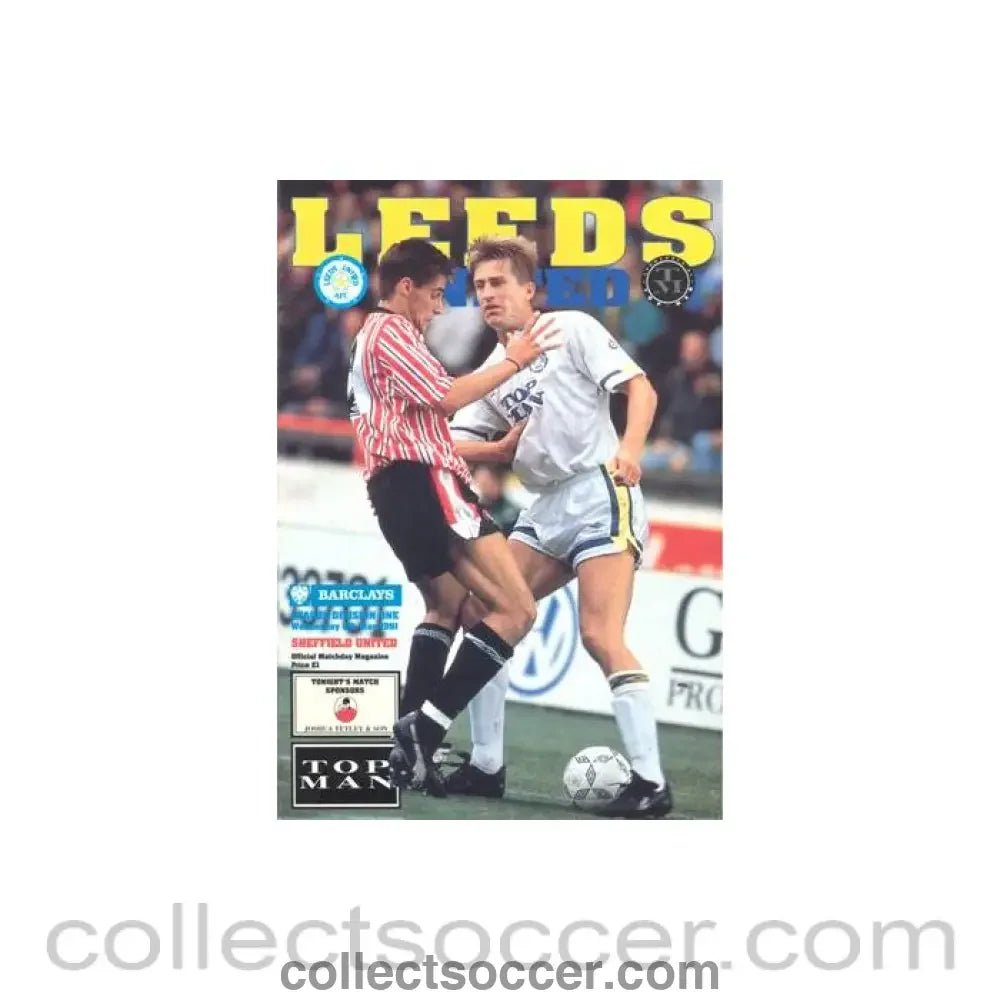 1991 - Leeds United v Sheffield United official programme 08/05/1991 Football League - Collect Soccer