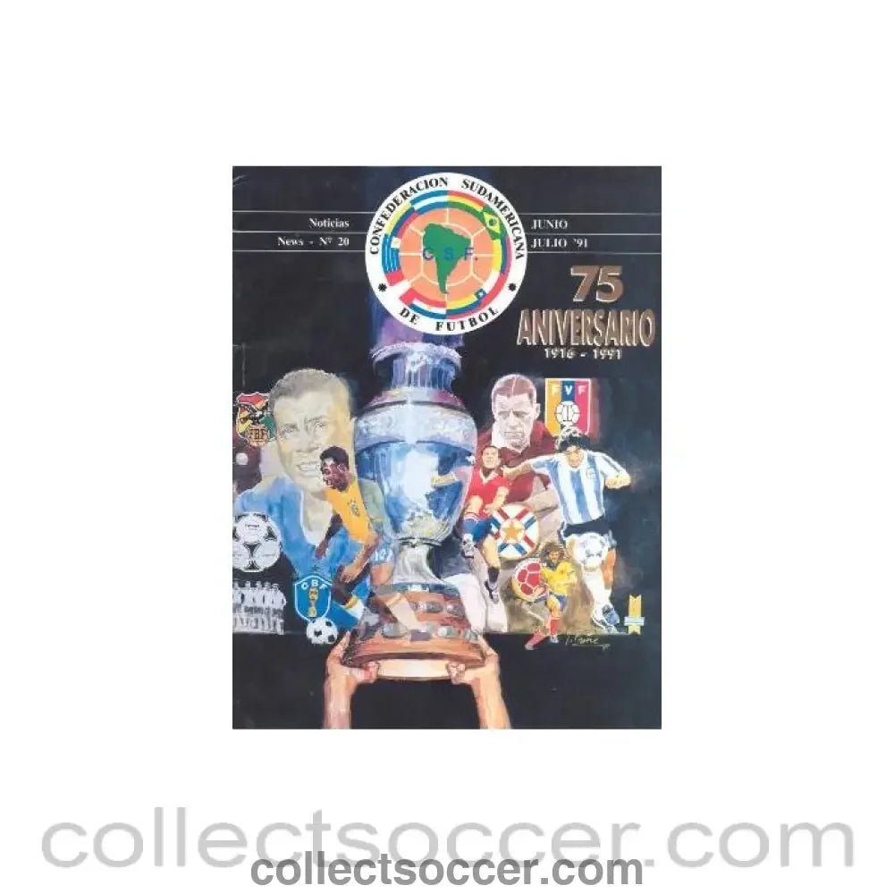 1991 - South America Football Confederation magazine of June/July 1991 - Collect Soccer