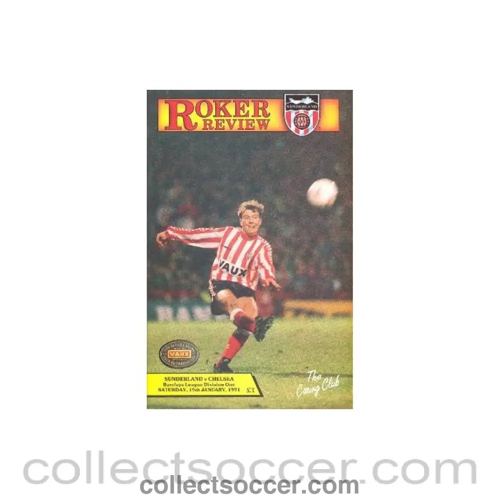 1991 - Sunderland v Chelsea official programme 19/01/1991 - Collect Soccer