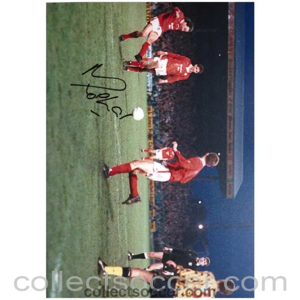 1992 - Mickey Thomas Wrexham Original Autographed Photo - Collect Soccer