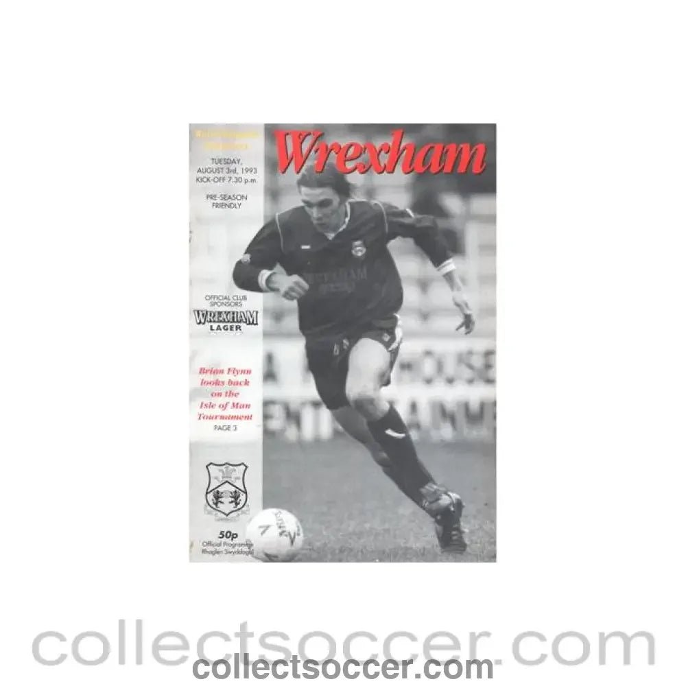1993 - Wrexham v Wolverhampton Wanderers official programme 03/08/1993 Pre - Season Friendly - Collect Soccer