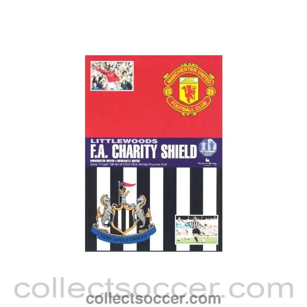 1996 Charity Shield Official Programme Manchester United v Newcastle United 11/08/1996 - Collect Soccer