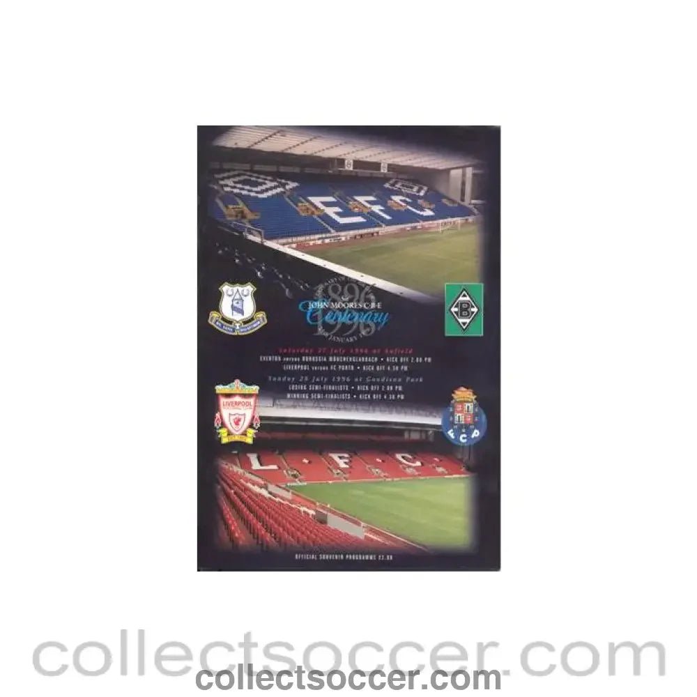 1996 - Littlewoods founder Sir John Moores CBE Centenary 1896 - 1996 official programme - Collect Soccer