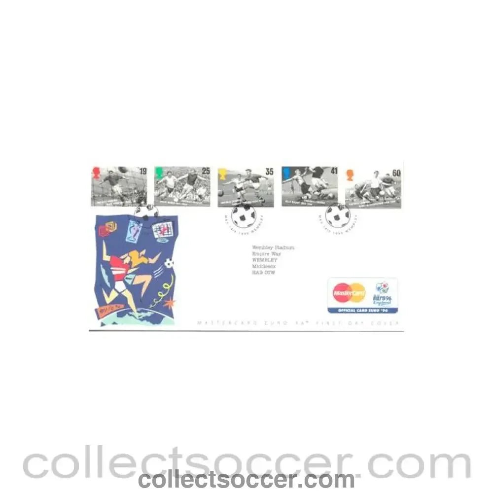 1996 - Wembley Stadium Euro 1996 Master Card First Day Cover of 14/05/1996 - Collect Soccer