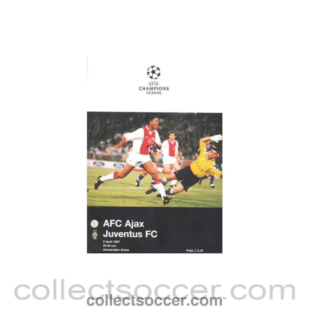 1997 Ajax v Juventus official programme 09/04/1997 Champions League - Collect Soccer
