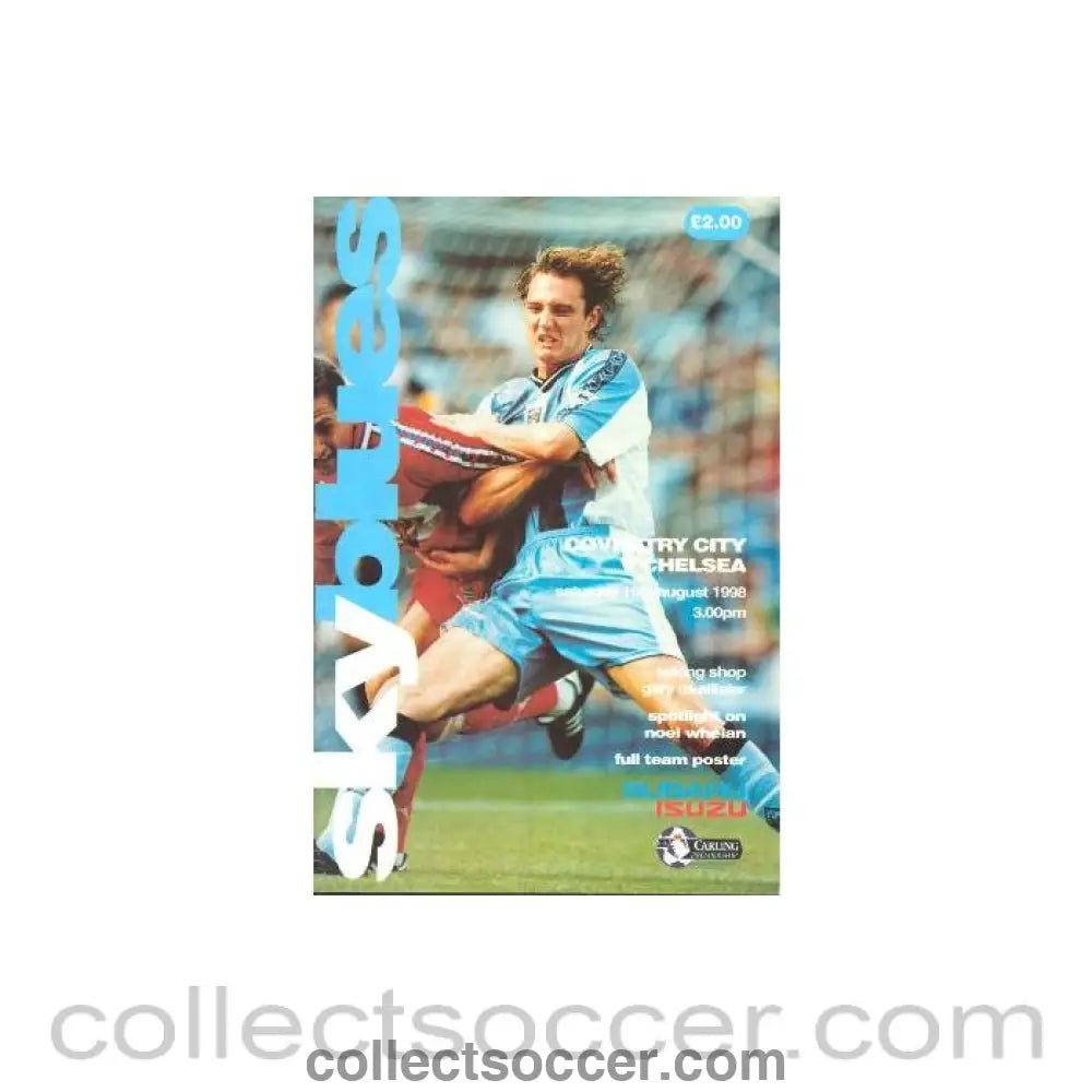 1998 - Coventry City vChelsea official programme 15/08/1998 - Collect Soccer
